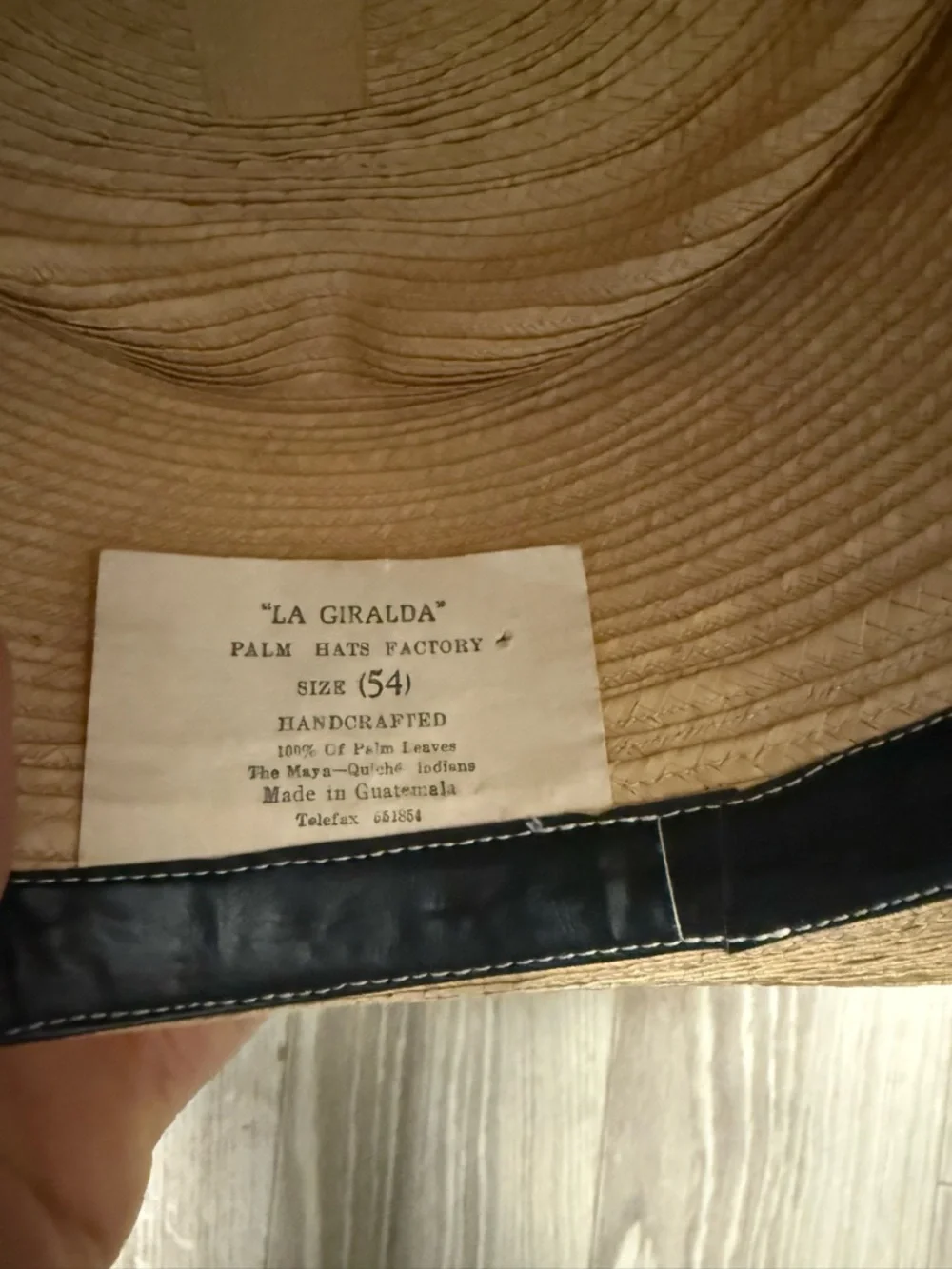 La Giralda Palm Hats Factory Hat size 54 - Picture 8 of 8